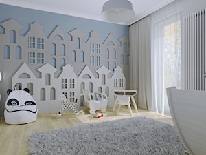 Pokój dziecięcy z tapetą - Pokój dziecka, styl skandynawski - zdjęcie od KJ Studio Projektowanie wnętrz