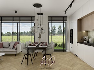 Salon modern classic (Mieszkanie w Kętach) - Salon, styl nowoczesny - zdjęcie od KJ Studio Projektowanie wnętrz