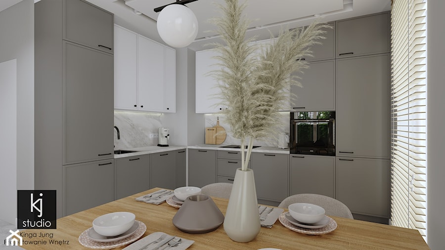Nowoczesna kuchnia (Mieszkanie w Katowicach) - Kuchnia, styl nowoczesny - zdjęcie od KJ Studio Projektowanie wnętrz