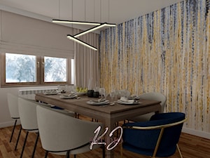 Klasyczny salon (Dom w Oświęcimiu) - Jadalnia, styl tradycyjny - zdjęcie od KJ Studio Projektowanie wnętrz
