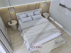 Sypialnia w stylu japandi (dom Bielsko-Biała) - Sypialnia, styl skandynawski - zdjęcie od KJ Studio Projektowanie wnętrz