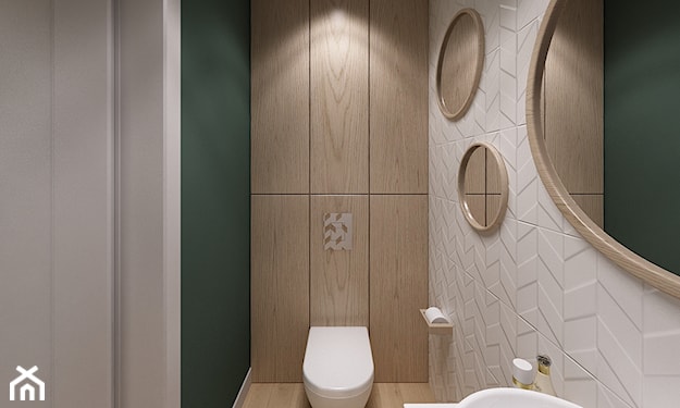 skandynawska łazienka, styl skandynawski w łazience, drewno w łazience