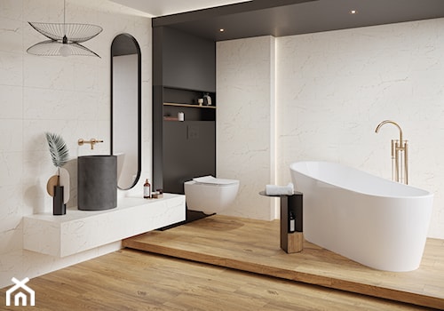 ALCAMO - Średnia łazienka, styl glamour - zdjęcie od Opoczno