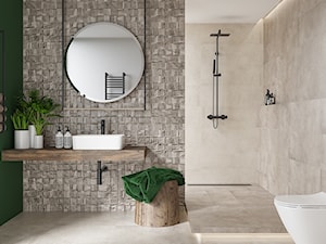 NERINA SLASH - Średnia łazienka z oknem, styl nowoczesny - zdjęcie od Opoczno