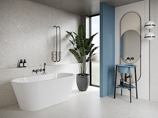 Terrazzo, kamień i biały marmur – poznaj TOP 3 trendy wśród płytek do łazienki 
