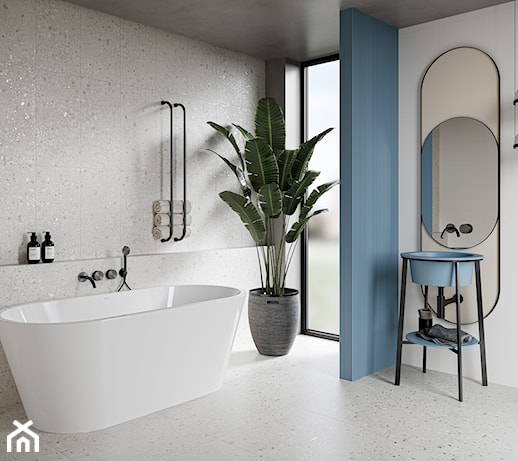 Terrazzo, kamień i biały marmur – poznaj TOP 3 trendy wśród płytek do łazienki 