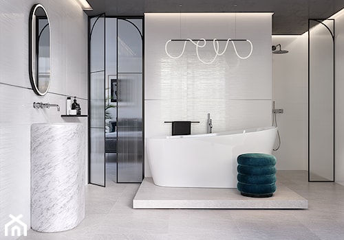GLOW - Średnia łazienka z oknem, styl nowoczesny - zdjęcie od Opoczno