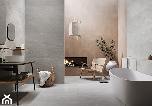 NOISY GREY - Duża jako pokój kąpielowy łazienka, styl nowoczesny - zdjęcie od Opoczno