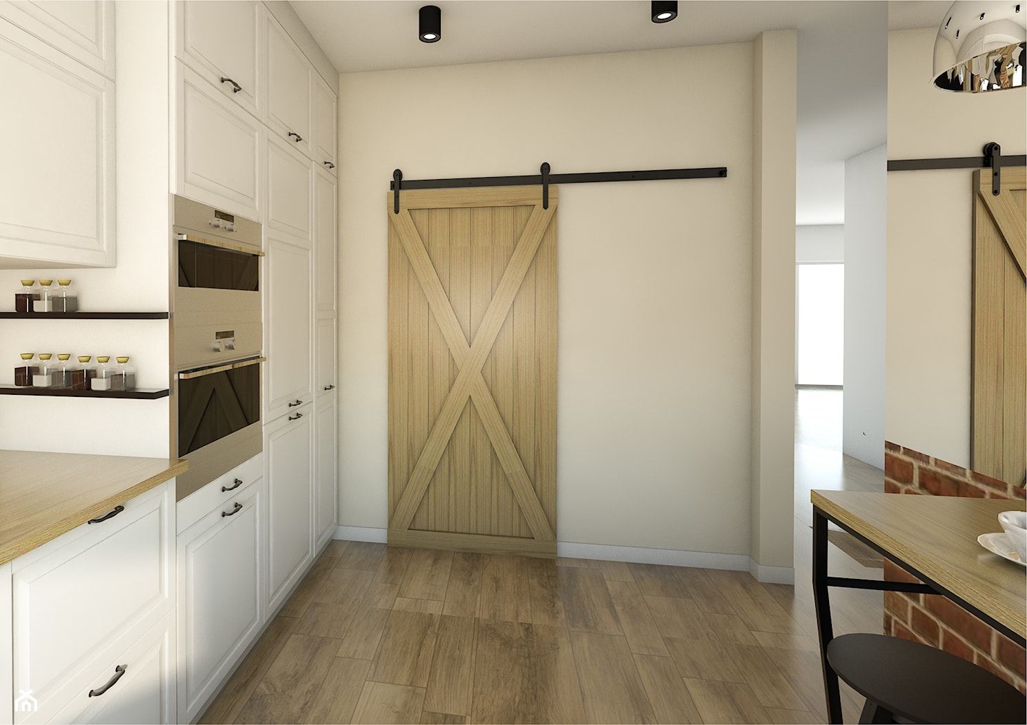 Drzwi przesuwne w kuchni i salonie - Kuchnia, styl nowoczesny - zdjęcie od Drzwi Przesuwne i Systemy Przesuwne RENO - Homebook