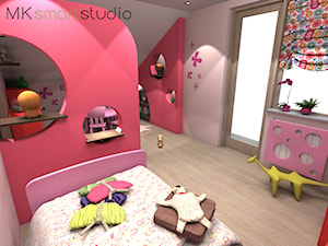 Różowy pokój małej księżniczki - Pokój dziecka, styl nowoczesny - zdjęcie od MKsmartstudio