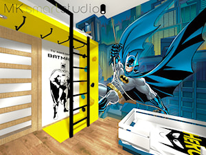 Aranżacja pokoju dla dwóch chłopców fanów BATMANA - Pokój dziecka, styl nowoczesny - zdjęcie od MKsmartstudio