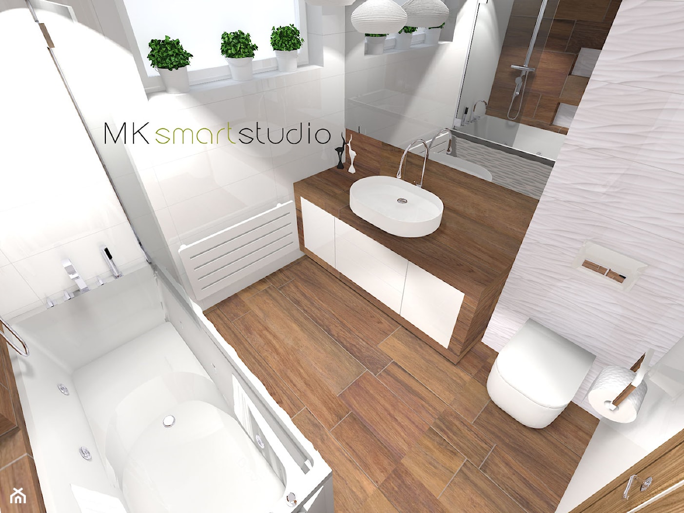 Nowoczesna łazienka w stylu skandynawskim Pani Kasi z Bedworth - zdjęcie od MKsmartstudio - Homebook