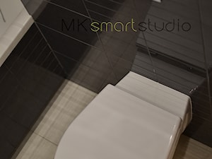 Od projektu do realizacji szarej nowoczesnej łazienki - Łazienka, styl nowoczesny - zdjęcie od MKsmartstudio