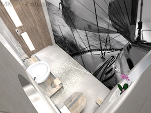 Beżowe klimaty łazienki i wc... - Łazienka, styl nowoczesny - zdjęcie od MKsmartstudio