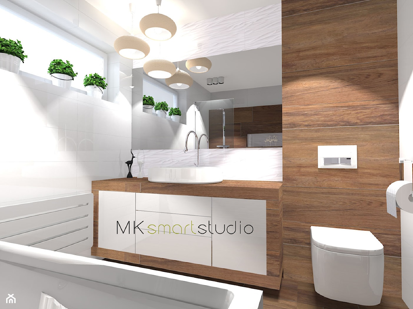 Nowoczesna łazienka w stylu skandynawskim Pani Kasi z Bedworth - zdjęcie od MKsmartstudio - Homebook