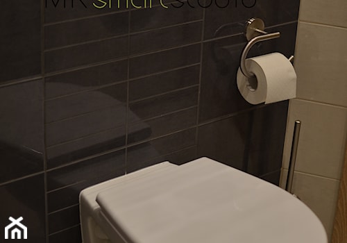Od projektu do realizacji szarej nowoczesnej łazienki - Mała łazienka, styl nowoczesny - zdjęcie od MKsmartstudio