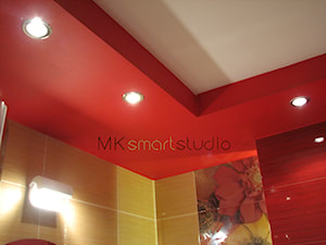 Od projektu do realizacji łazienki w kolorze intensywnej czerwieni - Łazienka, styl nowoczesny - zdjęcie od MKsmartstudio