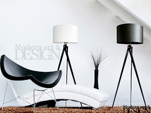 Modern Art & Design - Black and White - Lampa Calipers i Fotel Coconut - zdjęcie od Modern Art & Design