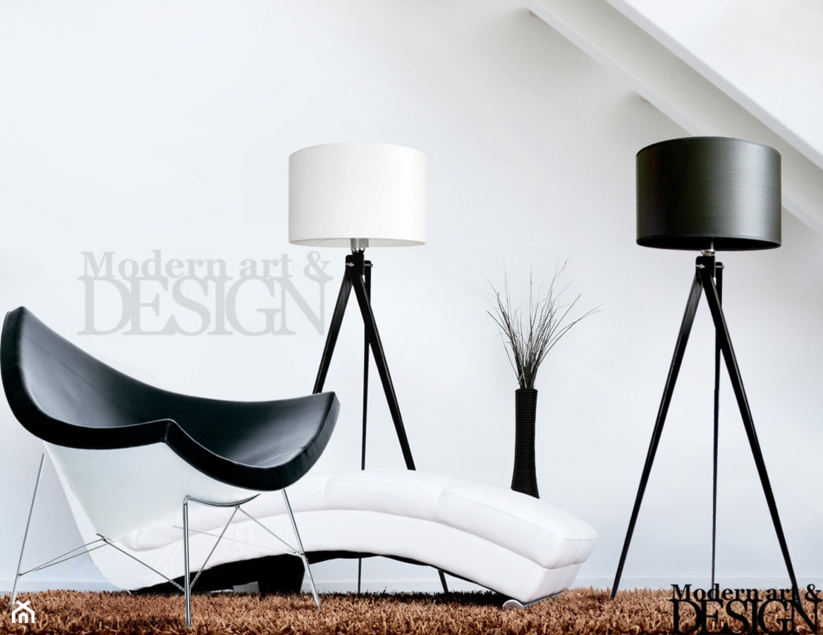 Modern Art & Design - Black and White - Lampa Calipers i Fotel Coconut - zdjęcie od Modern Art & Design - Homebook