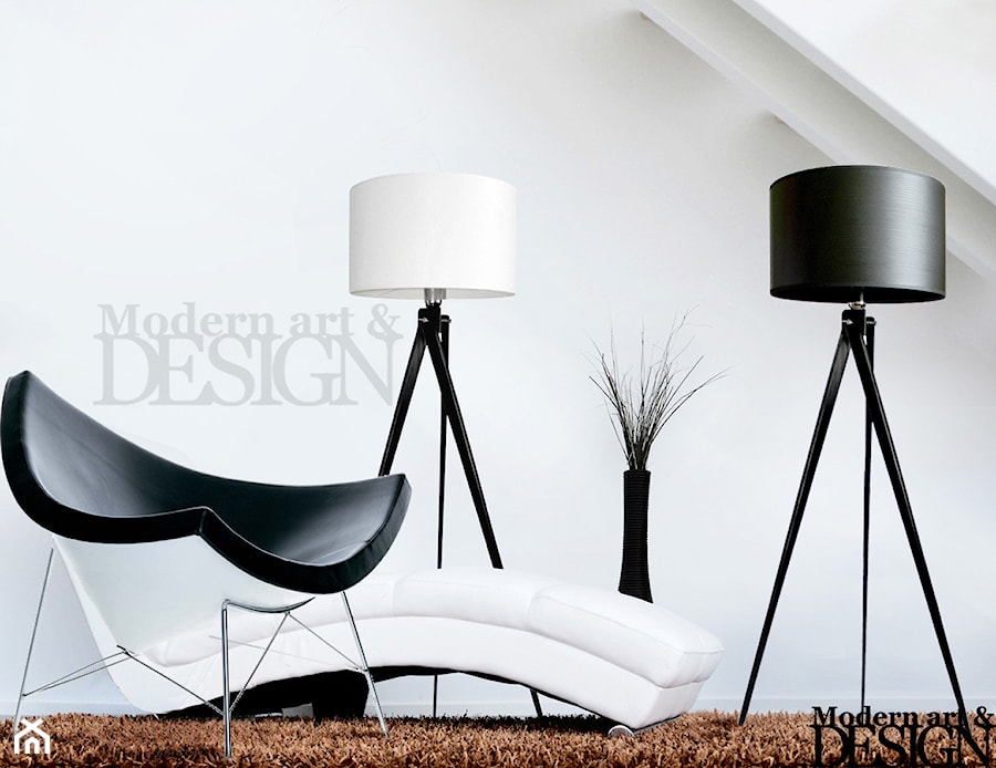 Modern Art & Design - Black and White - Lampa Calipers i Fotel Coconut - zdjęcie od Modern Art & Design