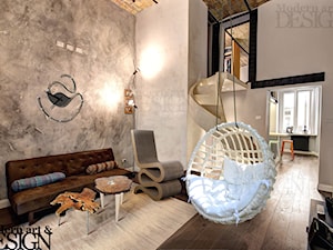 Wiklinowy fotel bujany - kula - zdjęcie od Modern Art & Design
