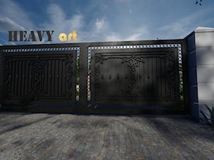 ogrodzenie metalowe, brama wjazdowa - zdjęcie od Heavy Art