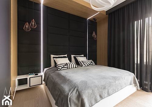 NOWOJORSKI KLIMAT - Mała czarna sypialnia, styl glamour - zdjęcie od AAW studio