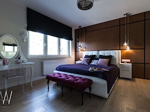 Ponadczasowa elegancja - Średnia szara sypialnia, styl glamour - zdjęcie od AAW studio
