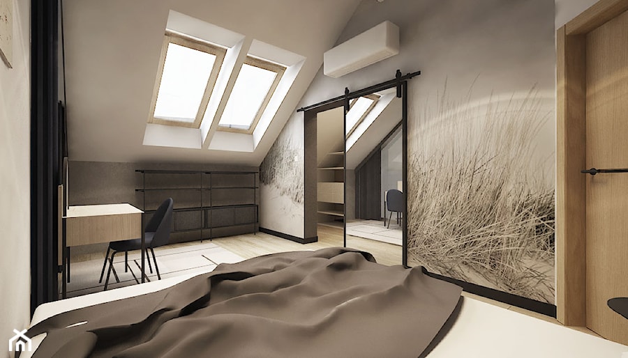 dom świerkowy - Sypialnia, styl nowoczesny - zdjęcie od archi.GO! pracownia projektowa