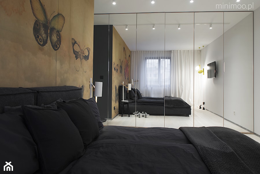 Apartament w Krakowie 2 - Sypialnia, styl nowoczesny - zdjęcie od MINIMOO Architektura Wnętrz