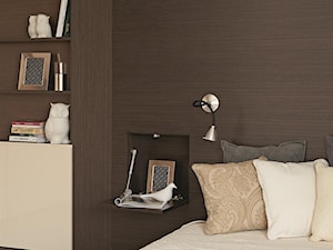 Dom pod Częstochową 1 - Beżowa sypialnia, styl minimalistyczny - zdjęcie od MINIMOO Architektura Wnętrz