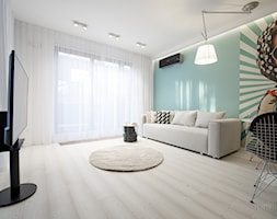 Apartament w Browarze Lubicz w Krakowie - Salon, styl minimalistyczny - zdjęcie od MINIMOO Architektura Wnętrz - Homebook