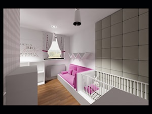 Pokój dziecięcy dla dziewczynki - Średni szary pokój dziecka dla niemowlaka dla chłopca dla dziewczynki, styl minimalistyczny - zdjęcie od MooNooDesign