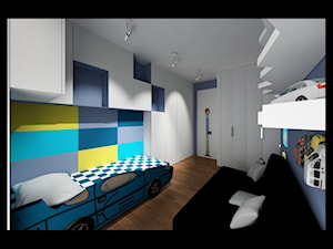 Pokój dziecięcy dla chłopca - Średni niebieski pokój dziecka dla dziecka dla nastolatka dla chłopca dla dziewczynki, styl nowoczesny - zdjęcie od MooNooDesign