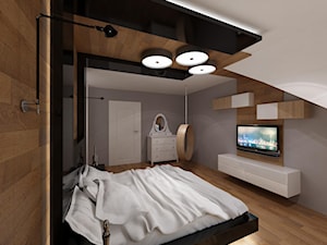 projekt domu jednorodzinnego - Sypialnia, styl nowoczesny - zdjęcie od MooNooDesign