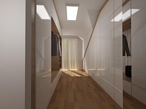 projekt domu jednorodzinnego - Średnia otwarta garderoba na poddaszu z oknem, styl nowoczesny - zdjęcie od MooNooDesign