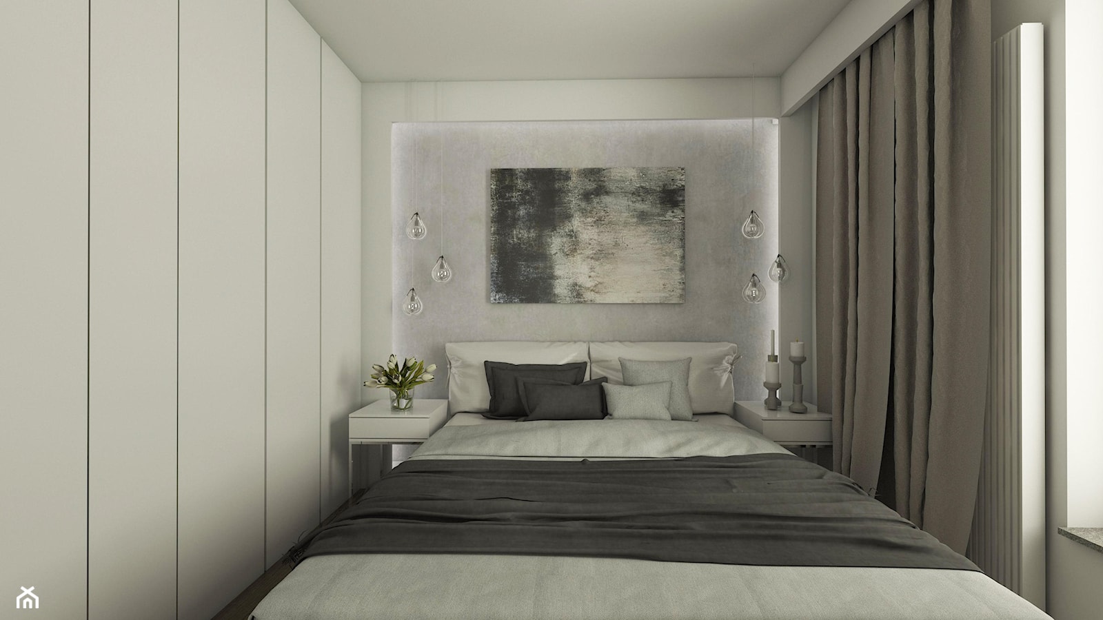 Luksusowe wnętrza - Średnia szara sypialnia, styl tradycyjny - zdjęcie od EMC&partners - Homebook