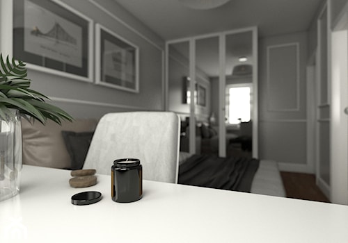 Stylowe wnętrza - Średnia szara z biurkiem sypialnia, styl tradycyjny - zdjęcie od EMC&partners
