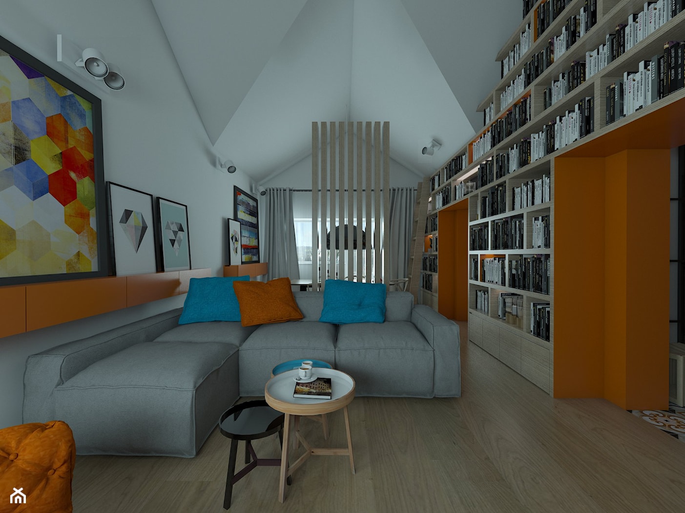Kolorowe mieszkanie w skandynawskim stylu - zdjęcie od EMC&partners - Homebook