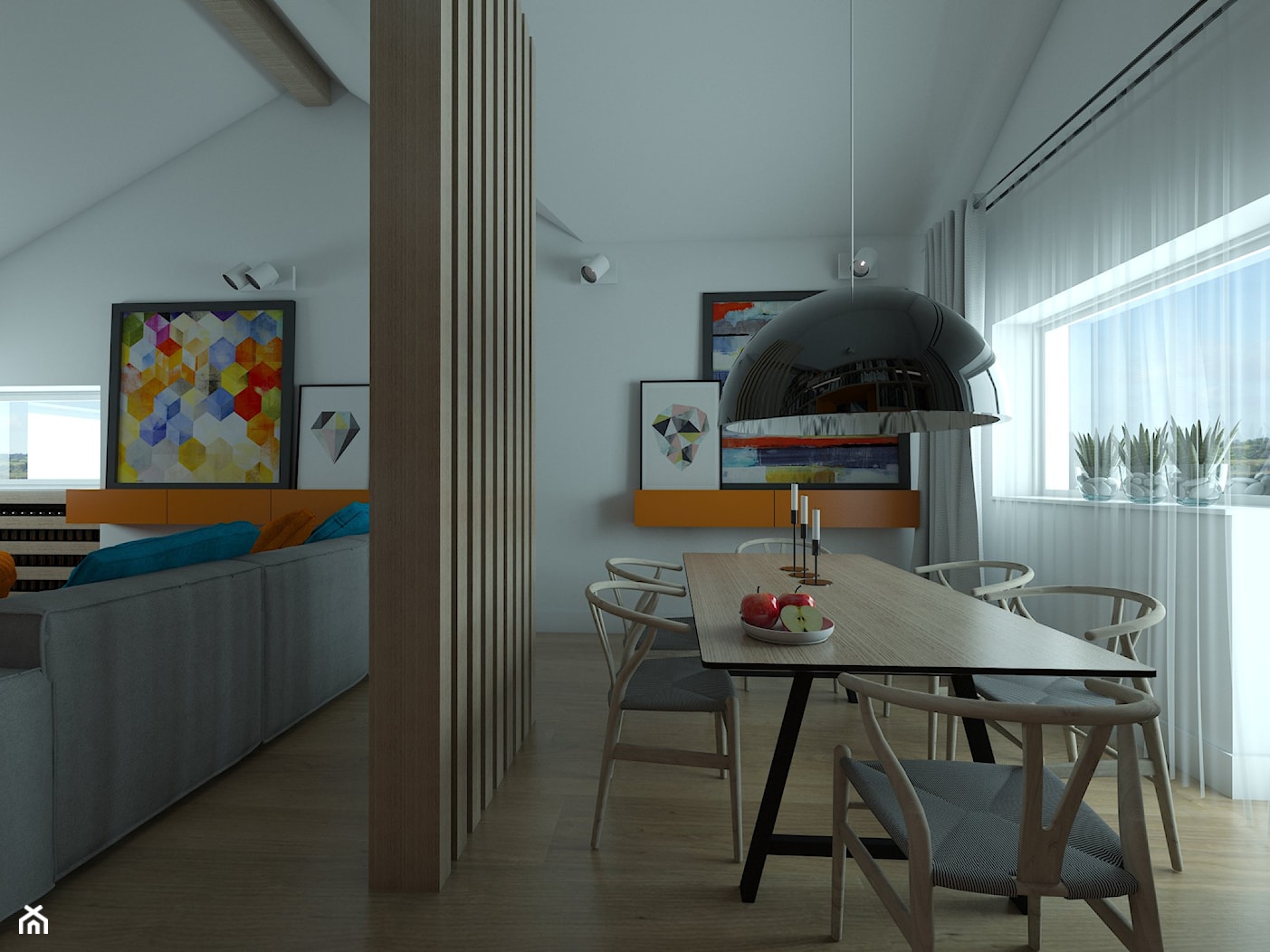 Kolorowe mieszkanie w skandynawskim stylu - zdjęcie od EMC&partners - Homebook