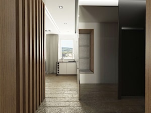 Mieszkanie na Pomorzu - Średni beżowy hol / przedpokój, styl nowoczesny - zdjęcie od EMC&partners