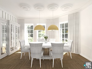 Dom w stylu nowoczesnej klasyki - Średnia biała jadalnia jako osobne pomieszczenie, styl tradycyjny - zdjęcie od HOME & STYLE Katarzyna Rohde