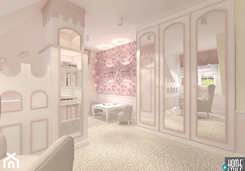 Dom w stylu nowoczesnej klasyki - Duży biały różowy pokój dziecka dla dziecka dla dziewczynki, styl tradycyjny - zdjęcie od HOME & STYLE Katarzyna Rohde