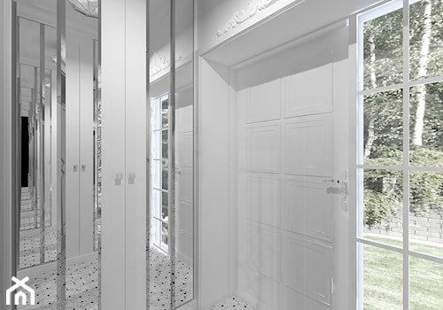Dom w stylu nowoczesnej klasyki - Mały biały hol / przedpokój, styl tradycyjny - zdjęcie od HOME & STYLE Katarzyna Rohde