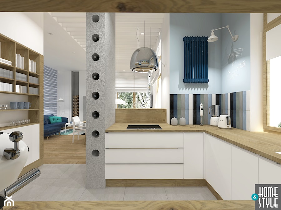 Apartament z kominkiem - Kuchnia, styl nowoczesny - zdjęcie od HOME & STYLE Katarzyna Rohde