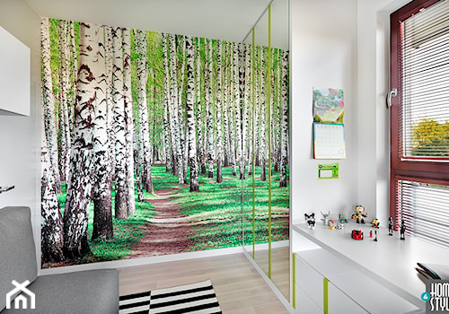 REALIZACJA mieszkania z przyrodą w tle - Średni biały pokój dziecka dla dziecka dla chłopca dla dziewczynki, styl nowoczesny - zdjęcie od HOME & STYLE Katarzyna Rohde
