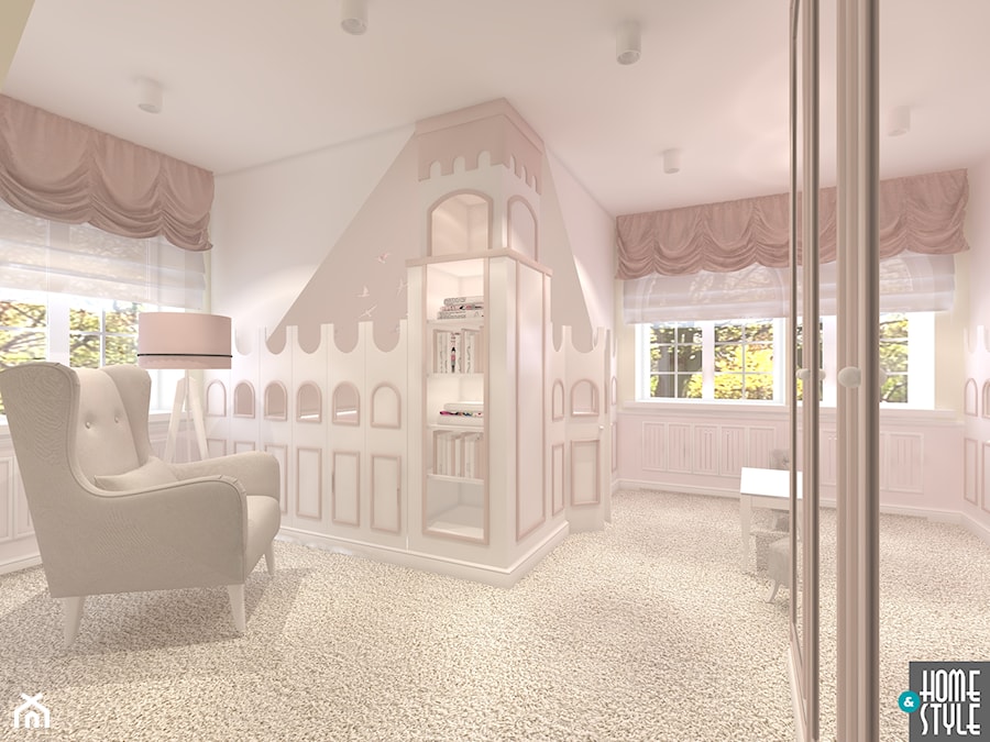 Dom w stylu nowoczesnej klasyki - Średni biały różowy pokój dziecka dla dziewczynki, styl tradycyjny - zdjęcie od HOME & STYLE Katarzyna Rohde