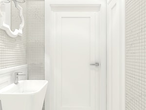 Dom w stylu nowoczesnej klasyki - Mała bez okna z lustrem łazienka, styl tradycyjny - zdjęcie od HOME & STYLE Katarzyna Rohde