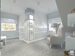 Dom w stylu nowoczesnej klasyki - Średni biały szary niebieski pokój dziecka dla dziecka dla chłopca, styl tradycyjny - zdjęcie od HOME & STYLE Katarzyna Rohde