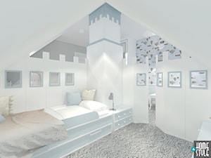 Dom w stylu nowoczesnej klasyki - Średni biały szary niebieski pokój dziecka dla dziecka dla dziewczynki, styl tradycyjny - zdjęcie od HOME & STYLE Katarzyna Rohde